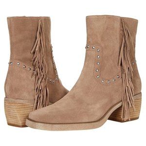 Sam Edelman Suede Fringe Ankle Boots - 5.5